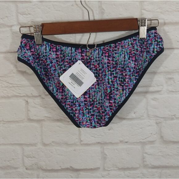 F Fabletics Bajan Bikini Bottom NWT Womens Size XS Compression Black Blue Pink - Picture 2 of 4